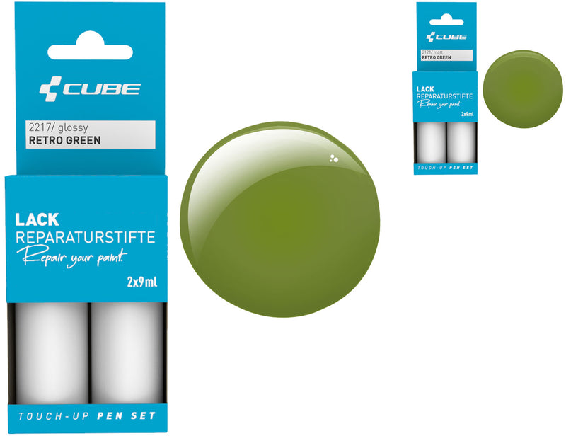 Load image into Gallery viewer, Cube touch-up pen set retro green