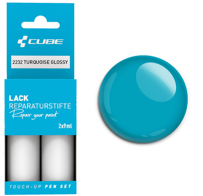 Afbeelding laden in galerijviewer, Cube touch-up pen set turquoise glossy