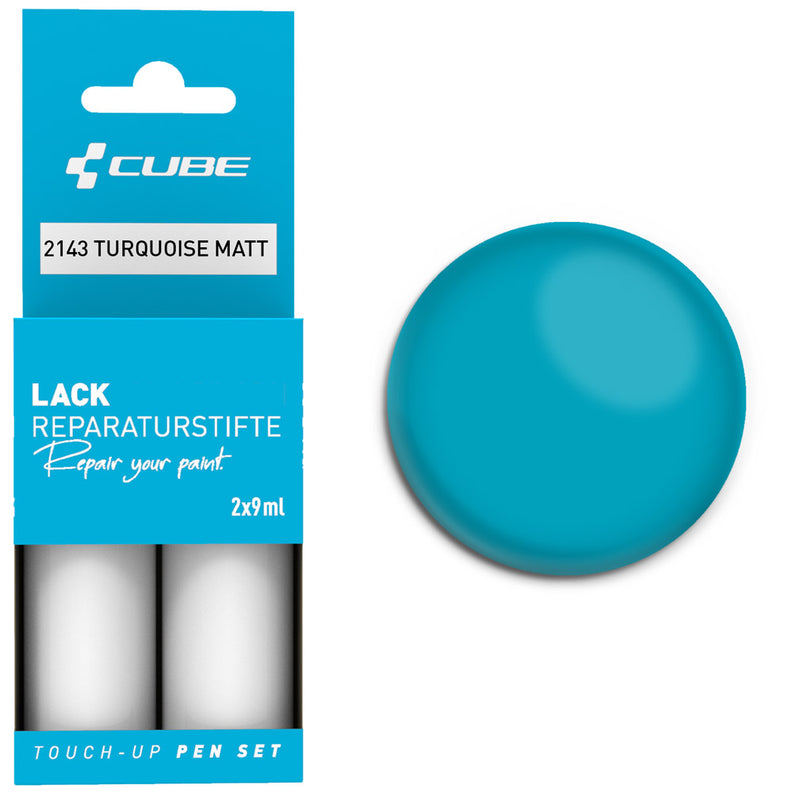 Load image into Gallery viewer, Cube touch-up pen set turquoise matt