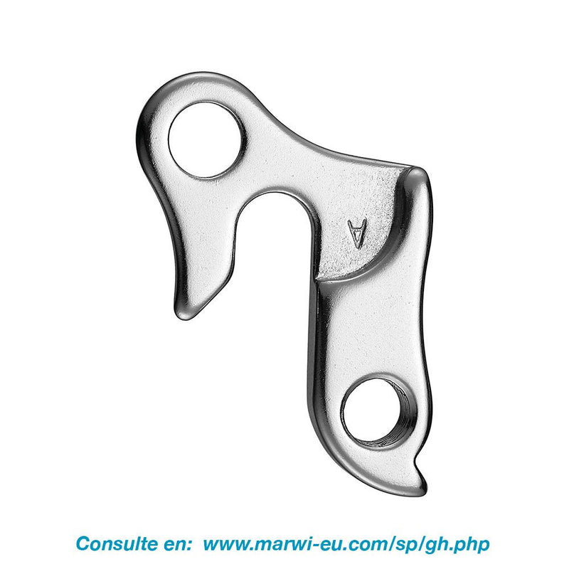 Afbeelding laden in galerijviewer, derailleurhanger GH-009 60 mm zilver