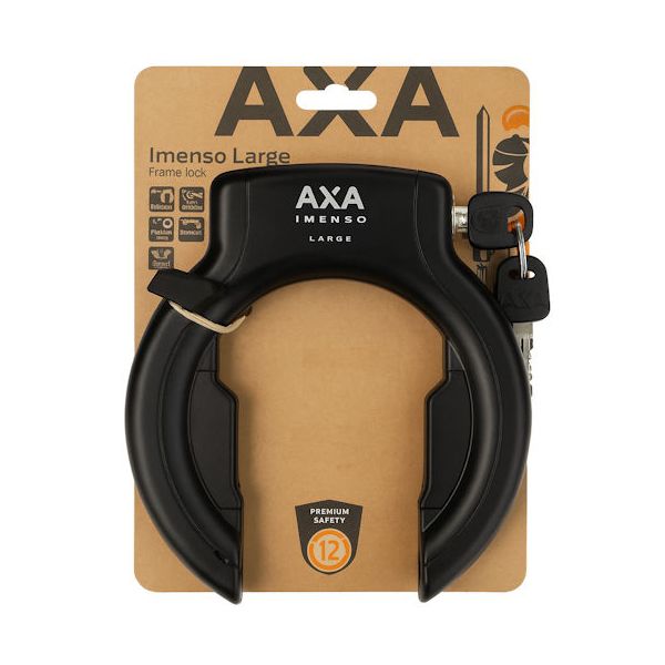 Afbeelding laden in galerijviewer, Axa ringslot imenso large retractable - zwart