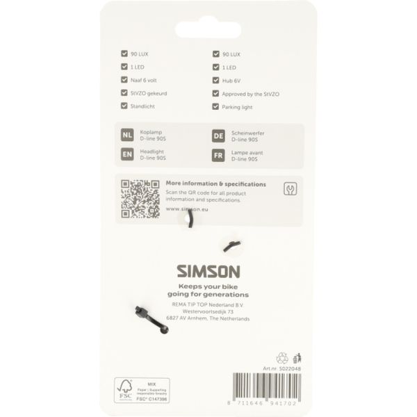 Load image into Gallery viewer, Simson koplamp aurora d-line 90s