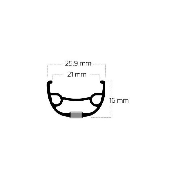 Load image into Gallery viewer, Velg Ryde Rival 21 disc 28 29 622*21C aluminium - 32 gaats 14G - zwart