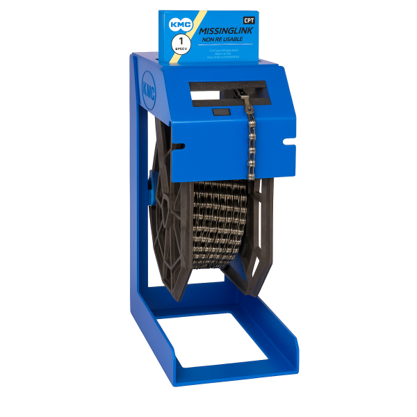 Load image into Gallery viewer, KMC Blauw Reel Stand - tafelstandaard met verstevigingbeugel voor KMCH02 kettingrolhouder #fietsaccessoires
