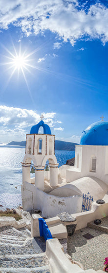 Load image into Gallery viewer, Dekoidea Deursticker Aegean Sea 83 x 210 cm vinyl wit blauw