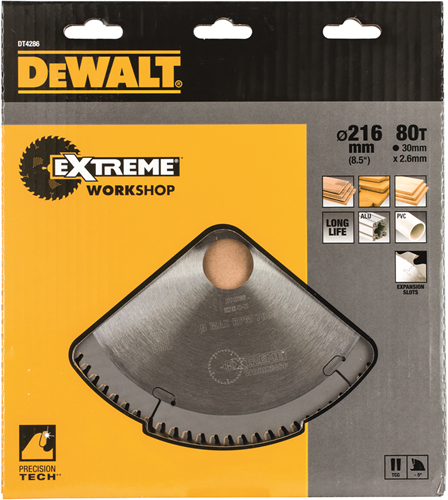 Afbeelding laden in galerijviewer, Dewalt accessoires dewalt dt4286-qz - cirkelzaagblad - 216mm - 30mm - 80 tanden
