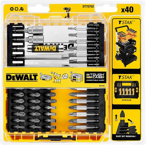 Afbeelding laden in galerijviewer, Dewalt accessoires dt70702-qz | 40-delig bitset in cassette - dt70702-qz
