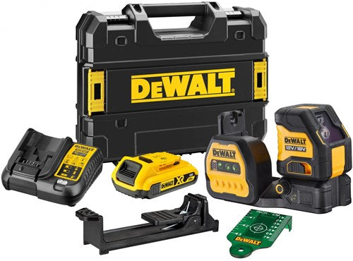 Load image into Gallery viewer, Dewalt dce088d1g18 | accu kruislijnlaser | groen | 12 18v | xr | 2.0 ah - dce088d1g18-qw