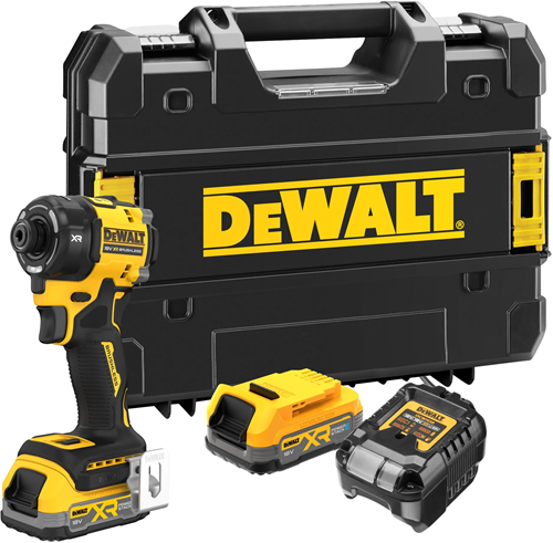 Load image into Gallery viewer, Dewalt dcf870e2t-qw accu slagschroevendraaier | hydraulisch | 56nm | 18v xr 1.7ah powerstack in tstak - dcf870e2t-qw