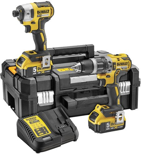 Load image into Gallery viewer, Dewalt dck266p2t accu set | dcd796 + dcf887 in t-stak koffer | 18v 5.0ah li-ion - dck266p2t-qw