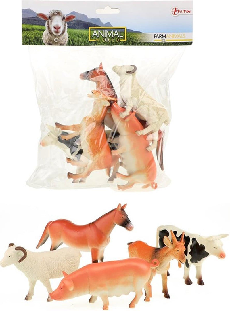 Load image into Gallery viewer, Toi-toys animal world boederijdieren deluxe, 5st.