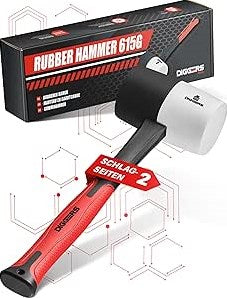 Cargue la imagen en el visor de la galería, Diggers rubber hammer | rubberen hamer | zwart wit - dig999