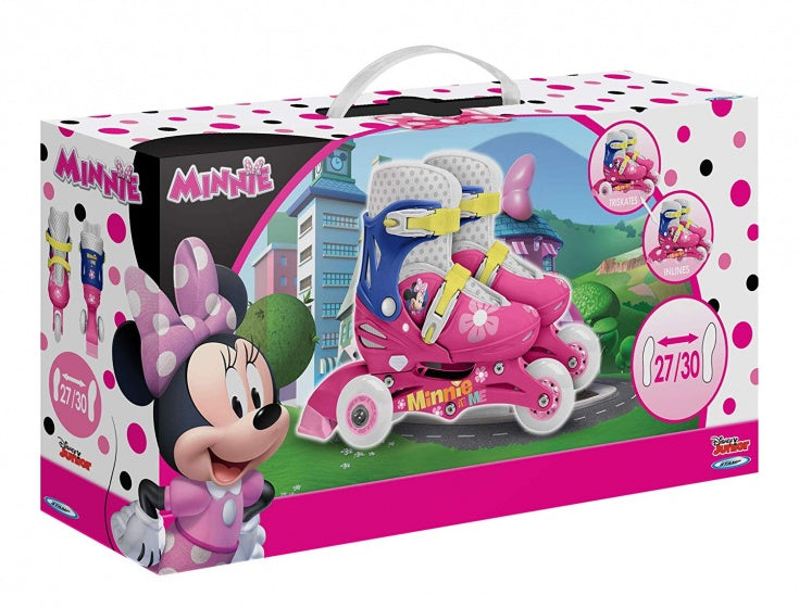 Load image into Gallery viewer, Minnie Mouse inlineskates hardboot wit blauw maat 27 30