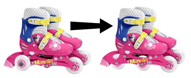 Load image into Gallery viewer, Minnie Mouse inlineskates hardboot wit blauw maat 27 30