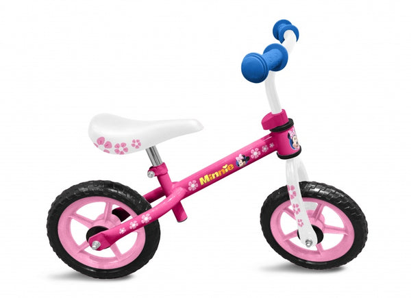 Minnie Mouse Loopfiets met 2 wielen 10 Inch Meisjes Roze Wit