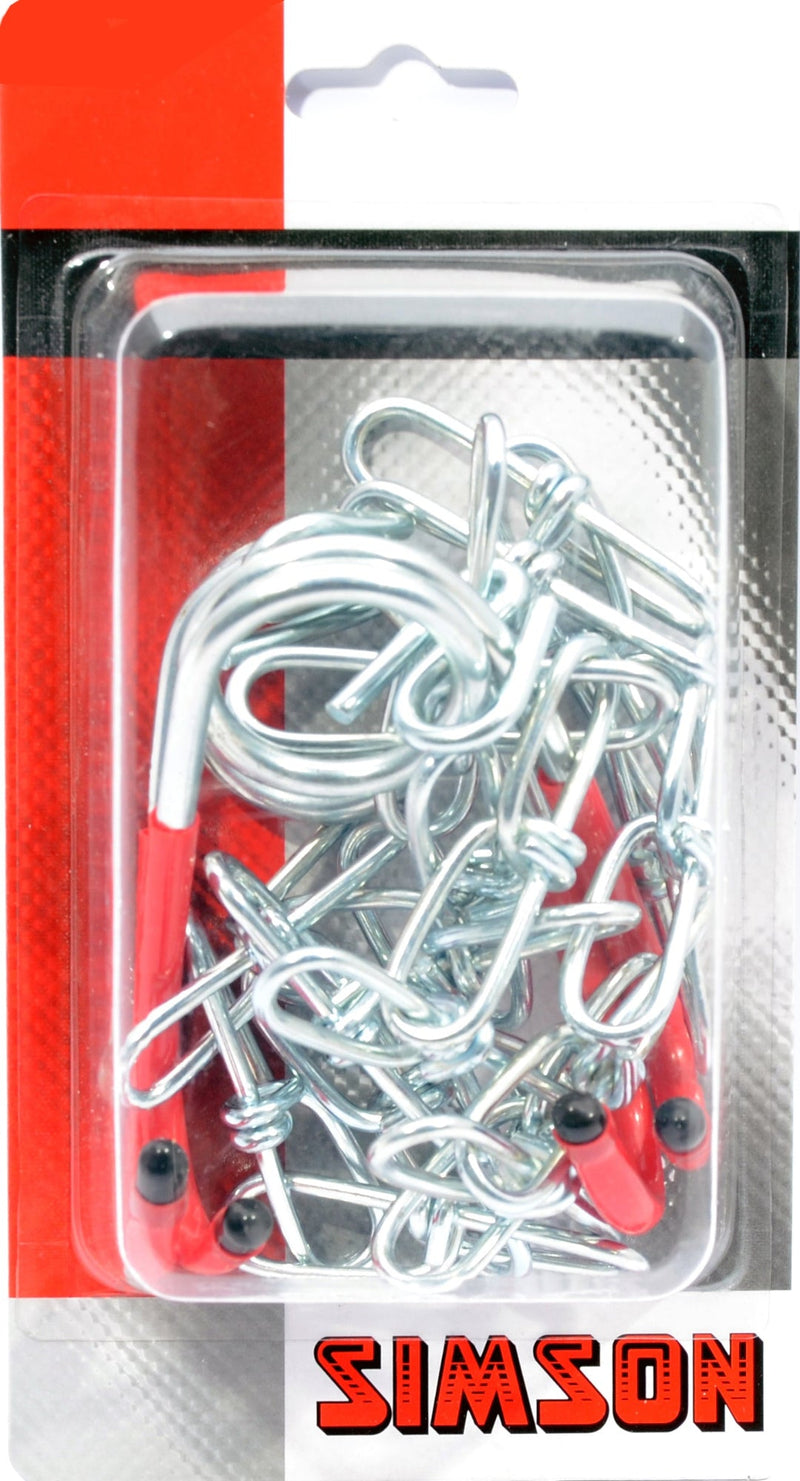 Chargez l'image dans la visionneuse de la galerie, ophangkettingen met haken rood zilver 2 stuks