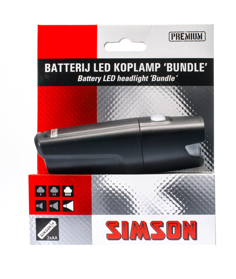 Load image into Gallery viewer, Simson koplamp Bundle batterij 25 lux stuurbocht