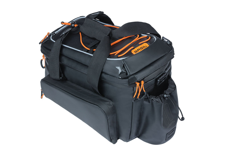 Load image into Gallery viewer, BASIL Miles XL Bagagedragertas Waterdichte zwarte tas voor elektrische fiets 36L MIK-systeem