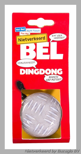 Cargue la imagen en el visor de la galería, Buzaglo nietverkeerd ding-dong bel staal 60 mm. metaal