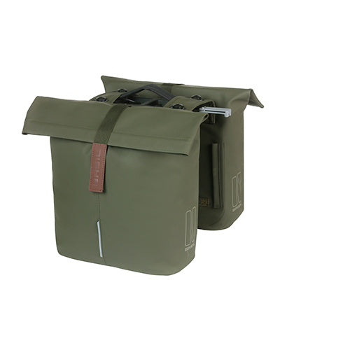 Afbeelding laden in galerijviewer, Basil Tas City Dubbel MIK Vegan Leather | Moss Green