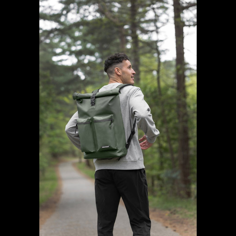 ギャラリービューアに画像をロードする, Dutchperfect urbanproof fietstas rolltop up recycle 20l groen