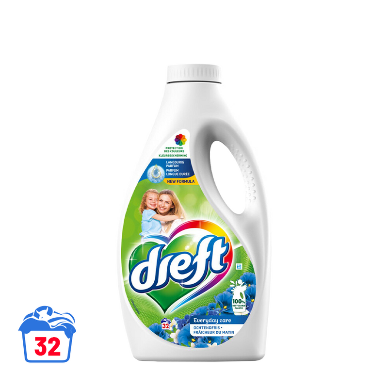 Afbeelding laden in galerijviewer, Dreft wasmiddel ochtendfris 1600ml
