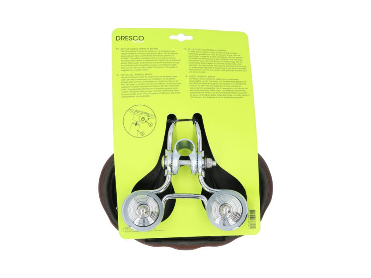 Load image into Gallery viewer, Dresco urban xl fietszadel 90° zithoek bruin