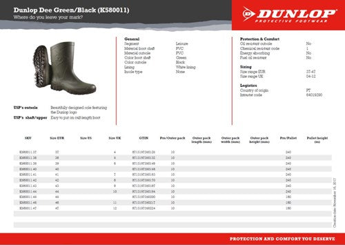 Cargue la imagen en el visor de la galería, Dunlop k580011 pvc kuitlaars dee calf groen | groen | maat 38 - 15.032.062.38