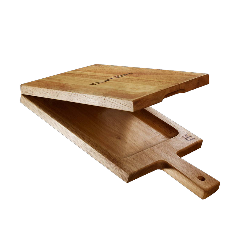 Cargue la imagen en el visor de la galería, Dutch serveerplank flipover teak 20x39x4cm