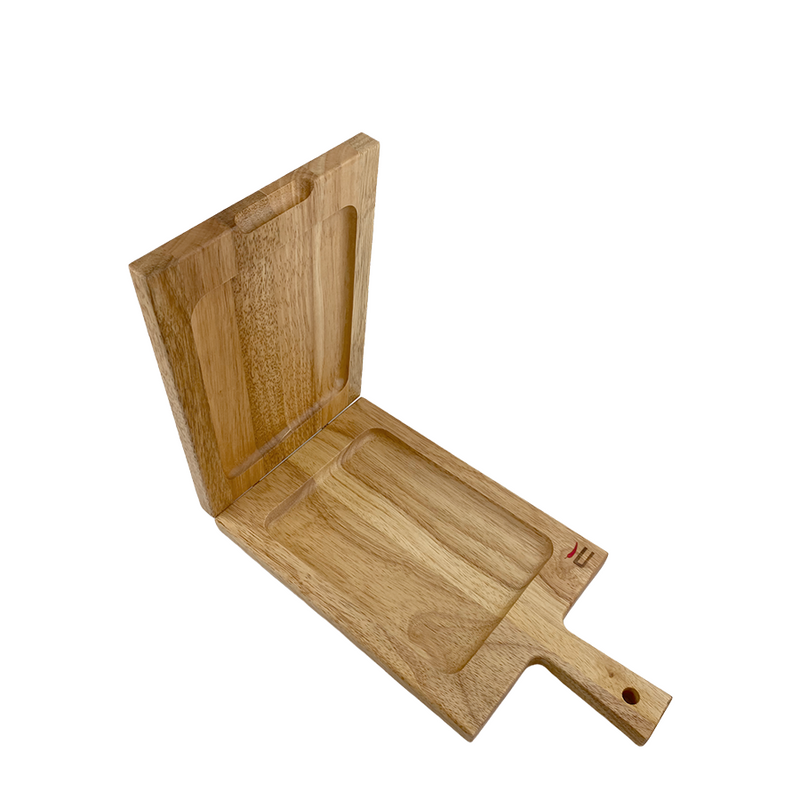 Cargue la imagen en el visor de la galería, Dutch serveerplank flipover teak 20x39x4cm