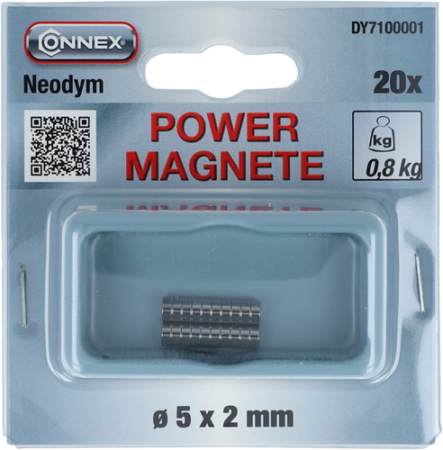 Afbeelding laden in galerijviewer, Connex magneet neodym rond 5x2 20st 0.8kg - dy7100001
