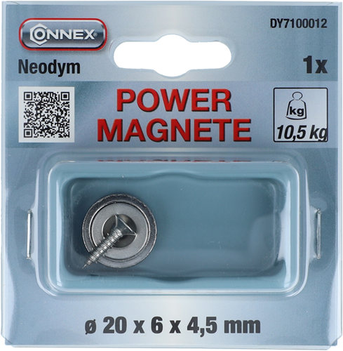 Afbeelding laden in galerijviewer, Connex magneet neodym rond 20x6x4 10kg - dy7100012