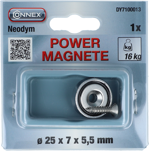 Afbeelding laden in galerijviewer, Connex magneet neodym rond 25x7x5 16kg - dy7100013