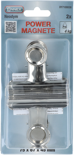 Afbeelding laden in galerijviewer, Connex magneet neodym clip 4kg 2st - dy7100038