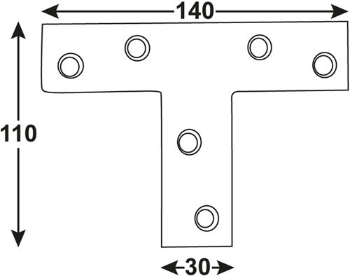 Load image into Gallery viewer, Connex 2st verbindingshoek t 140x110 bvz - dyb2005141