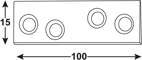 Load image into Gallery viewer, Connex 4st verbindingsplaat 100x15 bvz - dyb2005731