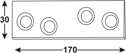 Load image into Gallery viewer, Connex 4st verbindingsplaat 170x30 bvz - dyb2005751