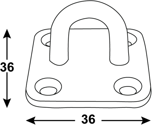 Load image into Gallery viewer, Connex sluitring op plaat 36x36x3mm bvz - dyb2901301