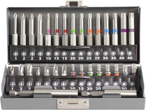 Load image into Gallery viewer, Dynaplus bitset prof 32-delig dyna kleurbandjes metalen verpakking - 8938.00.00700