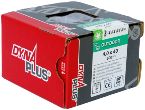 ギャラリービューアに画像をロードする, Dynaplus unischroef spaanplaatschroef ar-coating platkop voldraad torx tx20 4.0x40 | 200 stuks - 0281.08.25601