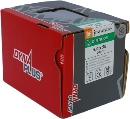 ギャラリービューアに画像をロードする, Dynaplus unischroef spaanplaatschroef ar-coating platkop voldraad torx tx25 5.0x50 | 200 stuks - 0281.08.41901