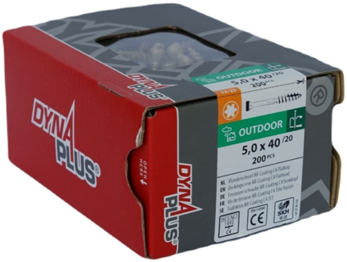 Afbeelding laden in galerijviewer, Dynaplus vlonderschroef xtreme ar-bronze platkop-60° deeldraad +snijpunt torx tx25 5.0x40 20 | 200 stuks - 0283.08.41601