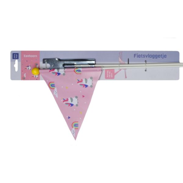 Load image into Gallery viewer, Beveiligingsvlag Pexkids Unicorn Pink met eenhoornprint