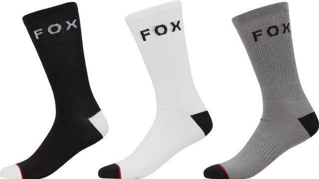 Load image into Gallery viewer, Fox head fox crew socks 3-pack