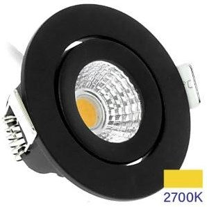 Laden Sie das Bild in Galerie -Viewer, Enzo ecodim led inbouwspot 5w 2700k 62mm 60gr rond verstelbaar zwart - led4835