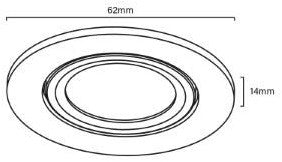 Cargue la imagen en el visor de la galería, Enzo ecodim led meubelspot 3w 2700k 62mm rond zwart - led4905
