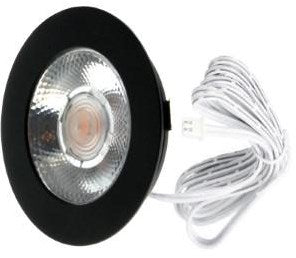 Cargue la imagen en el visor de la galería, Enzo ecodim led meubelspot 3w 2700k 62mm rond zwart - led4905