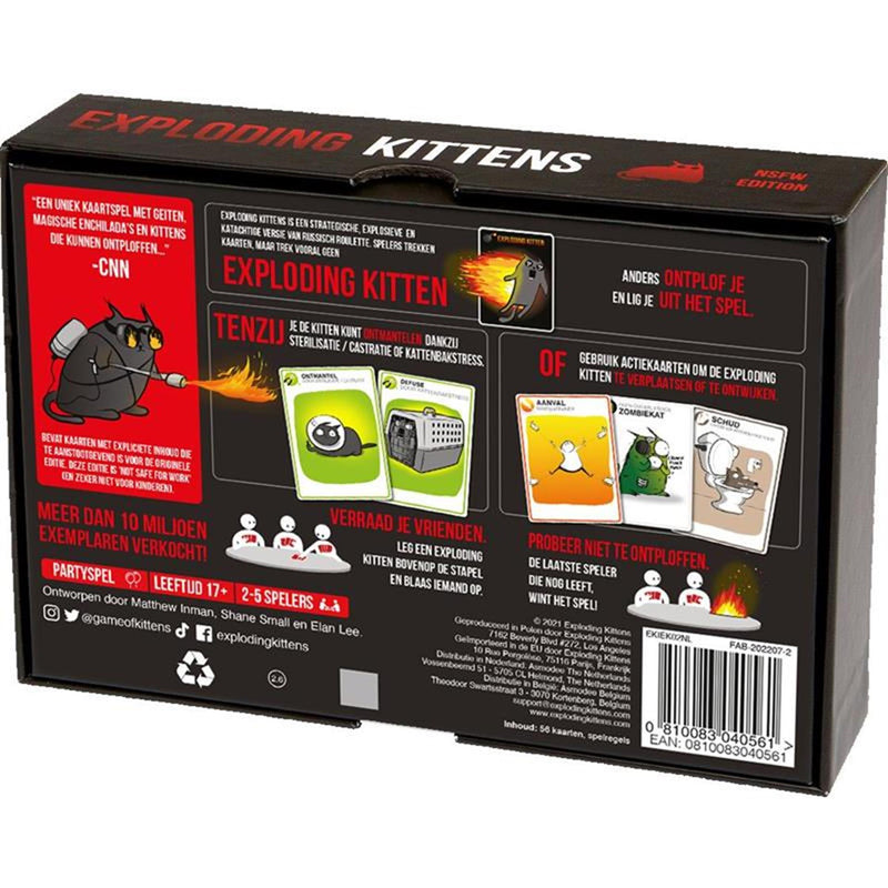 Load image into Gallery viewer, Exploding kittens nsfw 18+ kaartspel nl
