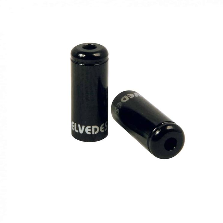 Load image into Gallery viewer, Pot Kabelhoedje Elvedes Zwart 5,0mm | Aluminium | 50 Stuks