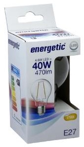 Cargue la imagen en el visor de la galería, Enzo energetic led gls e27 4-40w 2700k filament helder - 2720310